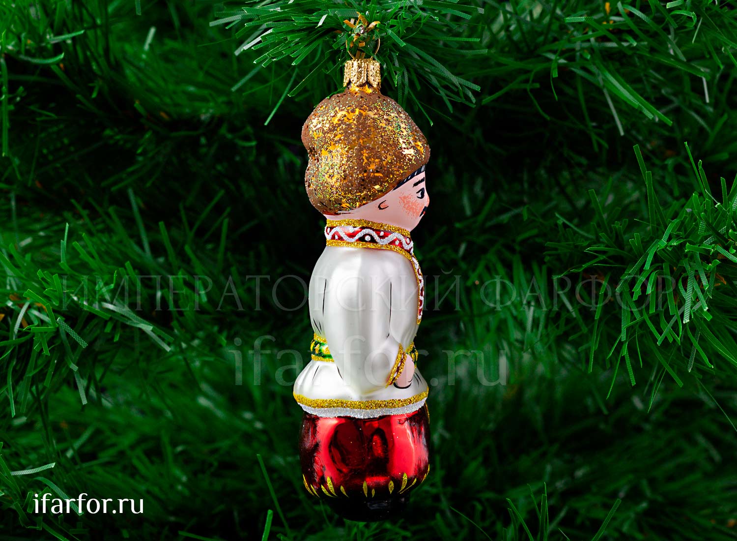 Елочная игрушка «Вакула» Форма: Вакула. Стекло. 120 мм.