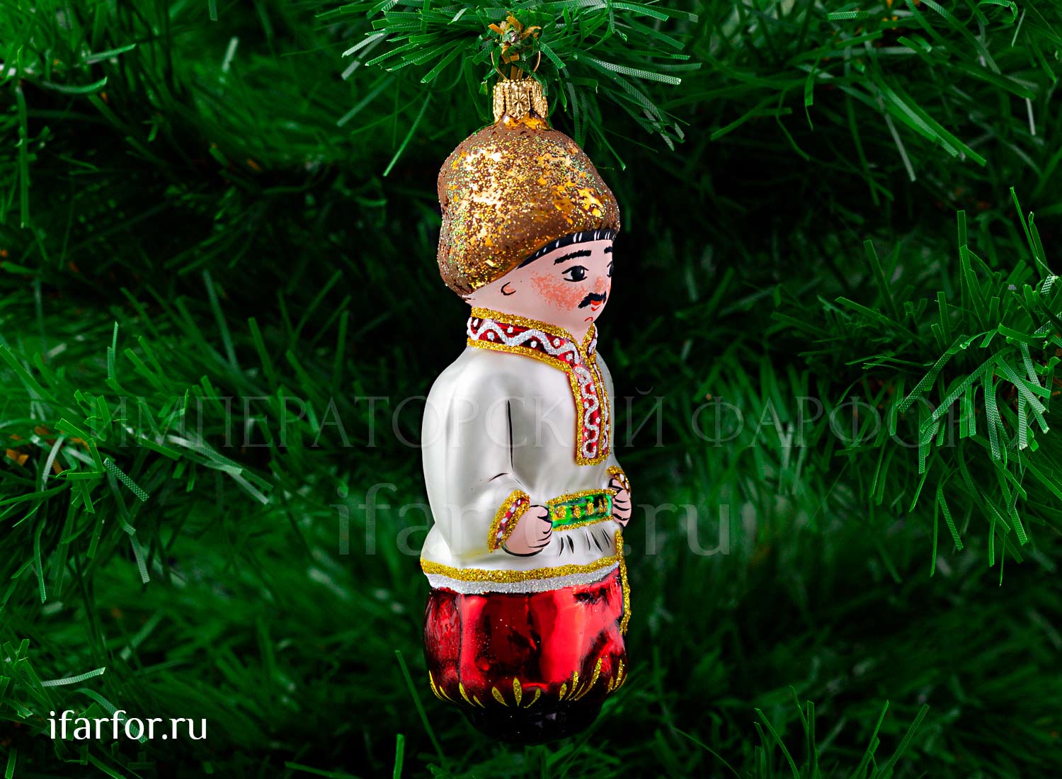 Елочная игрушка «Вакула» Форма: Вакула. Стекло. 120 мм.