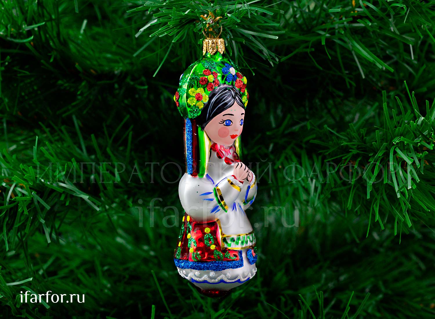Елочная игрушка «Оксана» Форма: Оксана. Стекло. 120 мм.
