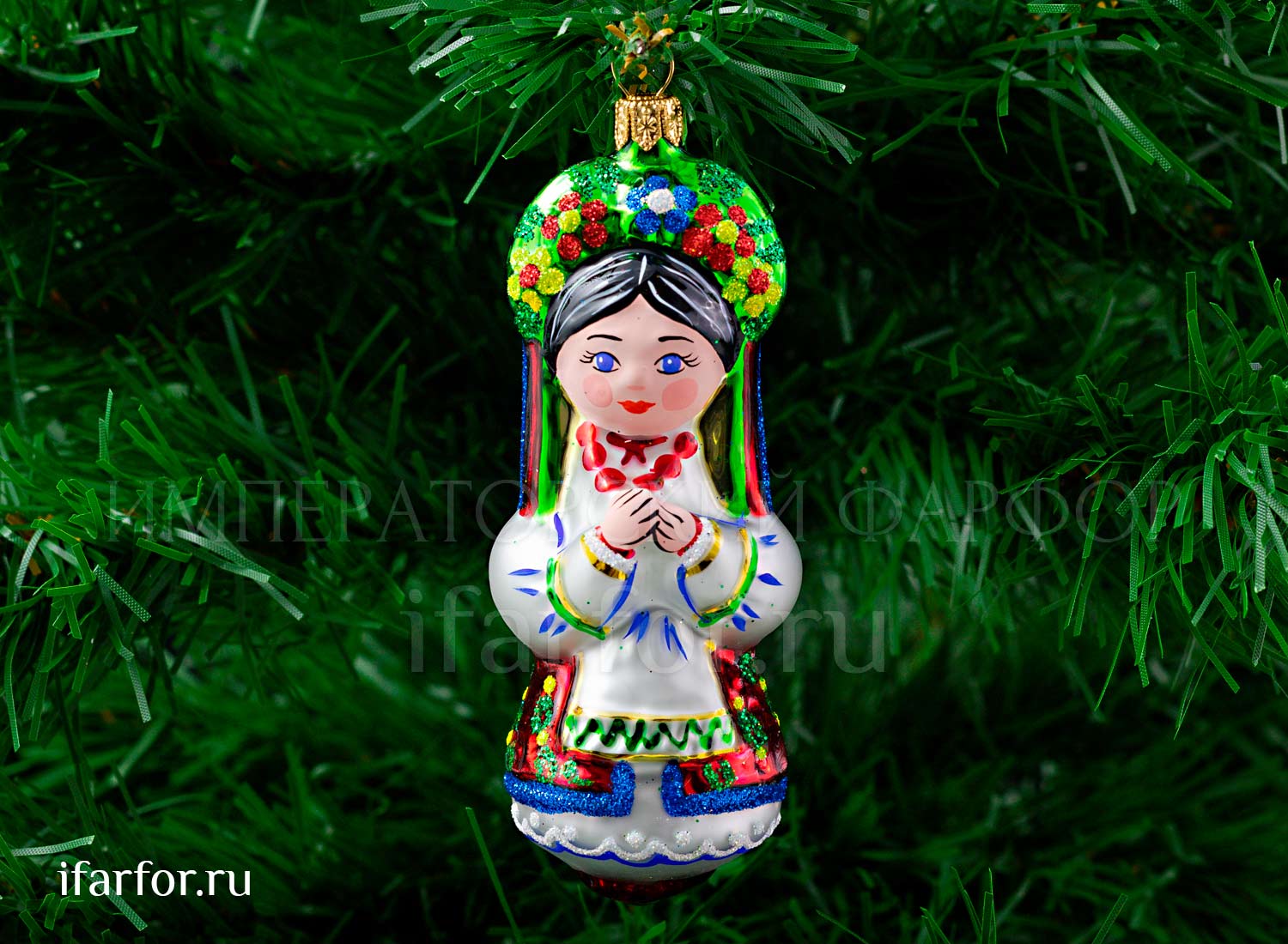 Елочная игрушка «Оксана» Форма: Оксана. Стекло. 120 мм.