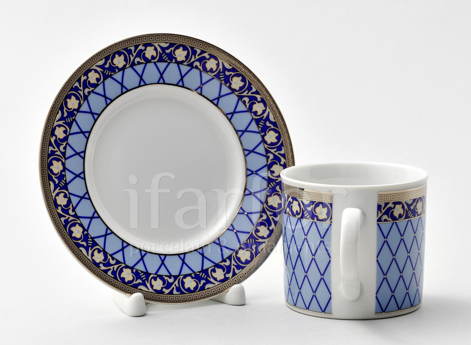 Чашка с блюдцем чайная «Мэриан» 1/2 Форма: CAIRO. Фарфор. 250 мл.