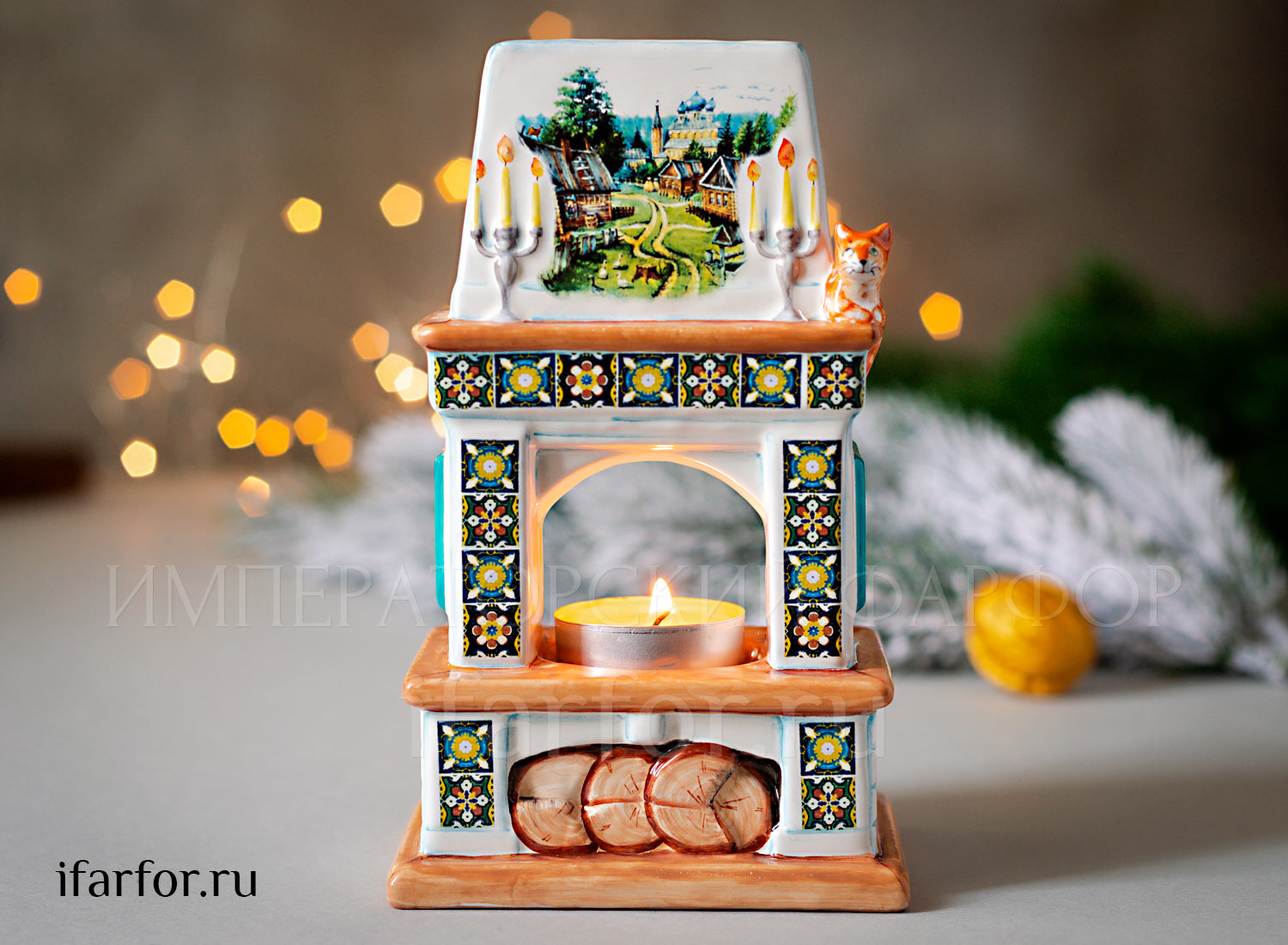 Подсвечник «Камин Пейзаж»