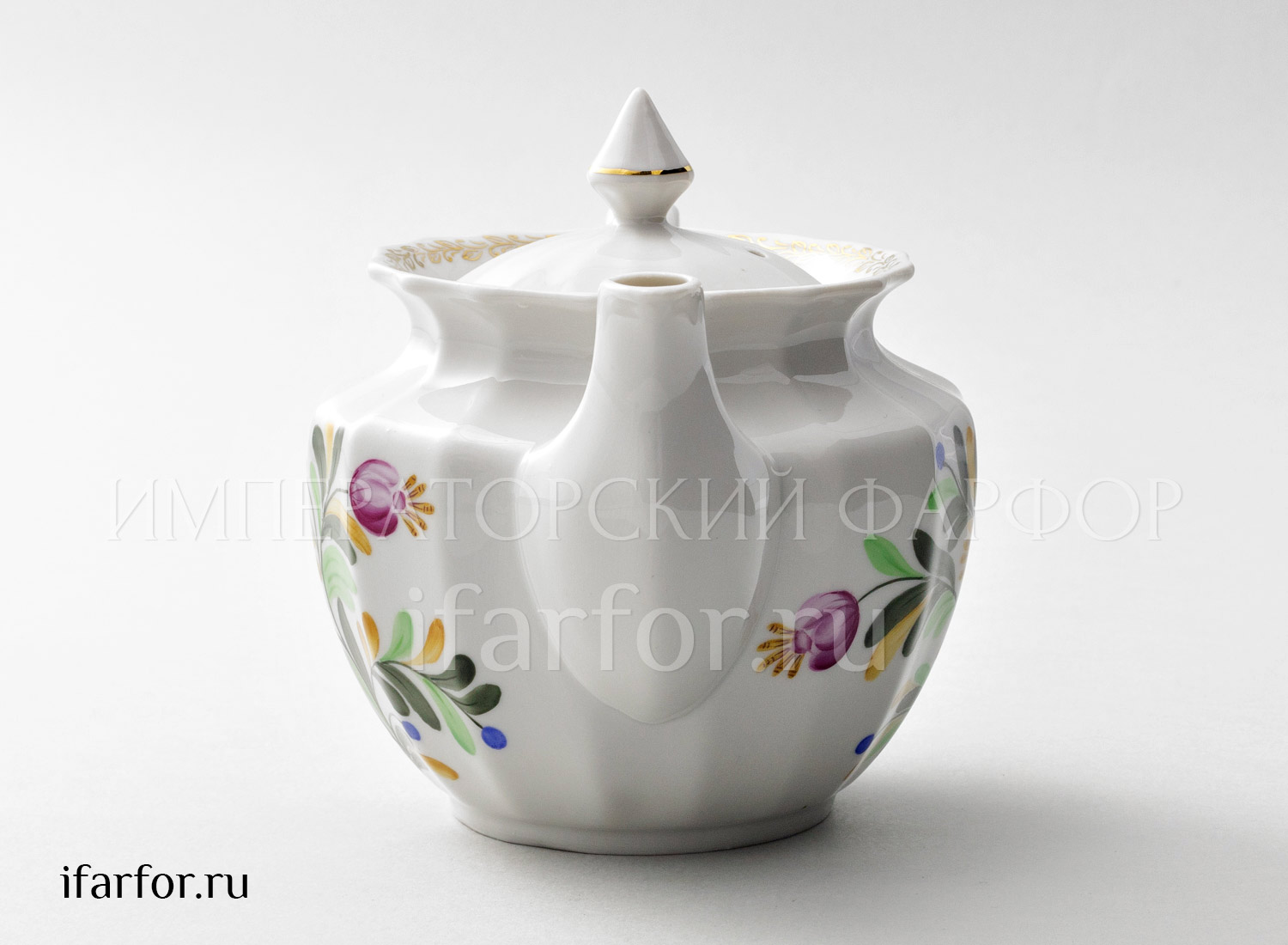 Чайник заварочный «Фуксия» Форма: Ампир. Твердый фарфор. 600 мл.