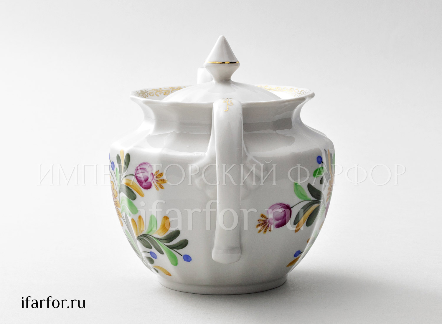 Чайник заварочный «Фуксия» Форма: Ампир. Твердый фарфор. 600 мл.