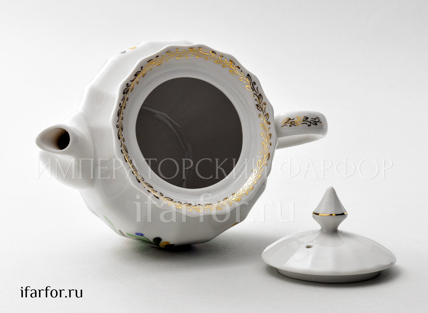 Чайник заварочный «Фуксия» Форма: Ампир. Твердый фарфор. 600 мл.