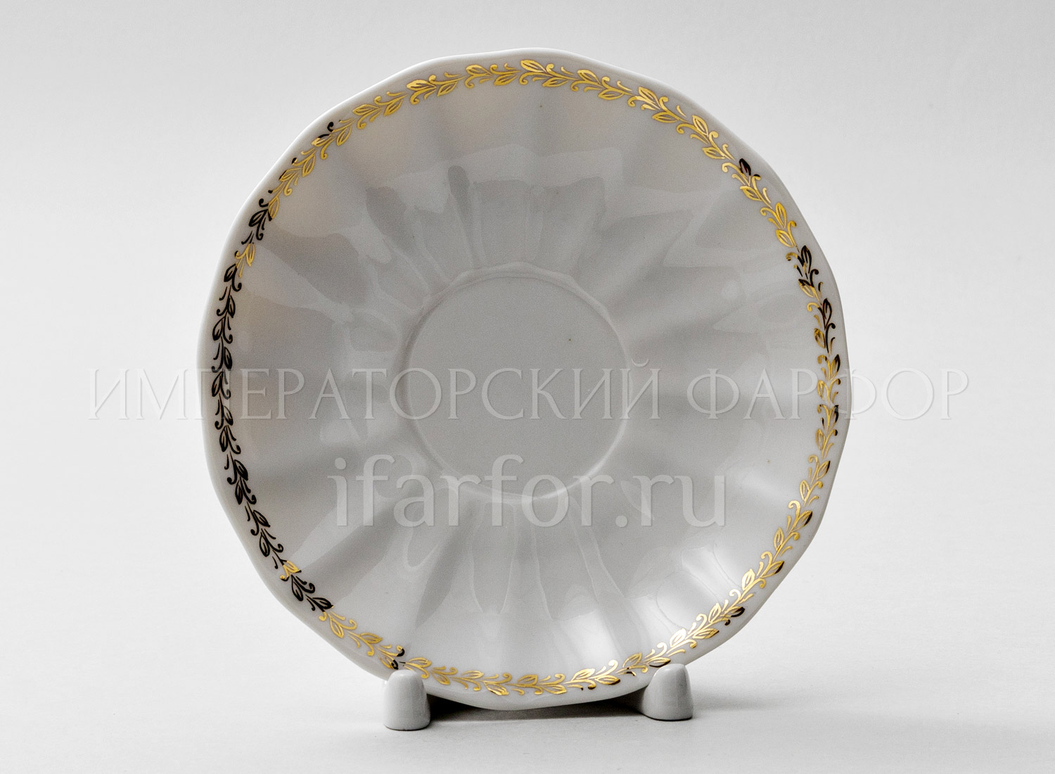 Блюдце чайное «Фуксия» Форма: Ампир. Твердый фарфор. 140 мм.