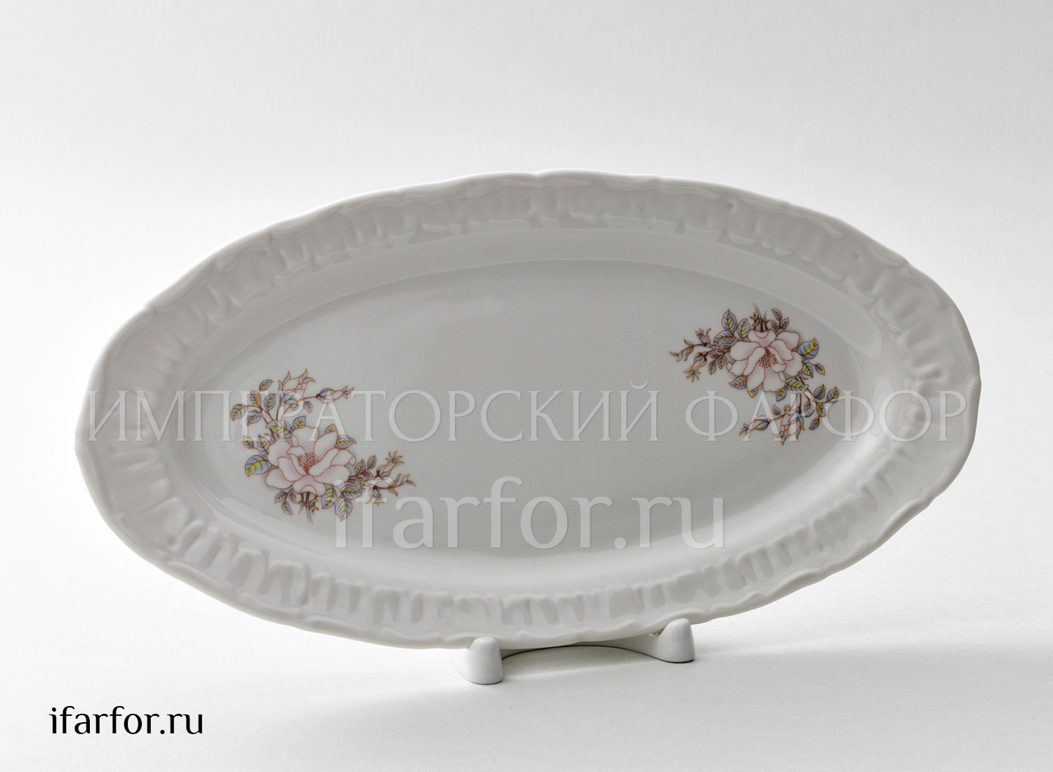 Селедочница «Контесса 2» Форма: Севрская. Твердый фарфор. 300 x 30 мм.