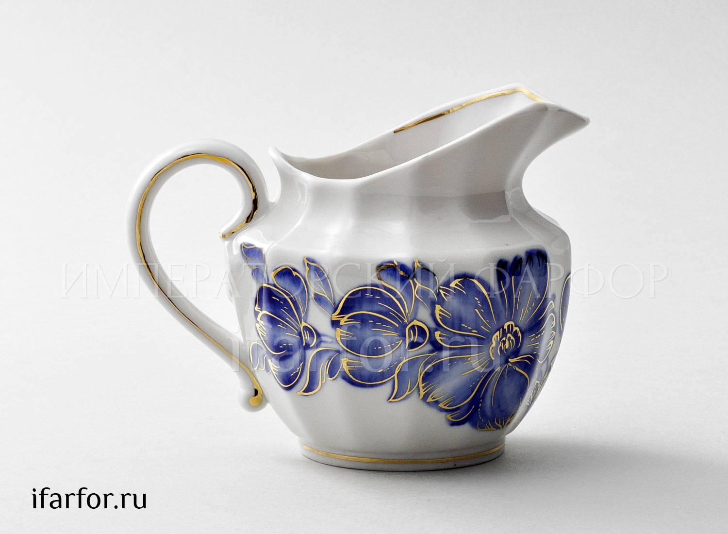 Сливочник «Мальва» Форма: Ампир. Твердый фарфор. 350 мл.