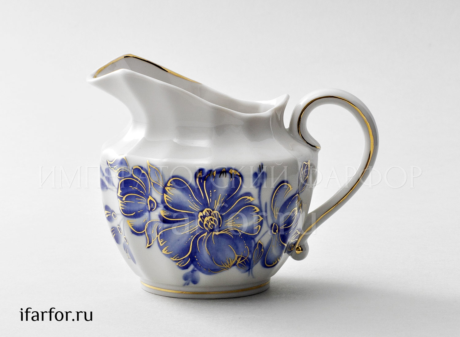 Сливочник «Мальва» Форма: Ампир. Твердый фарфор. 350 мл.