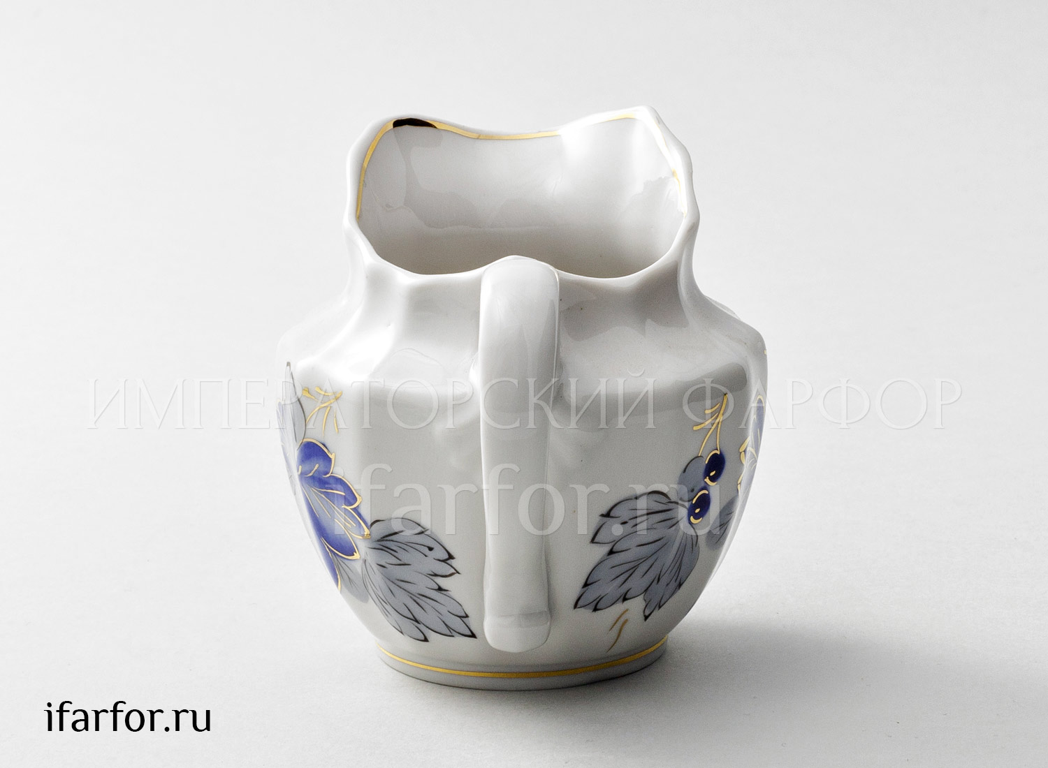 Сливочник «Виноградные листья» Форма: Ампир. Твердый фарфор. 350 мл.