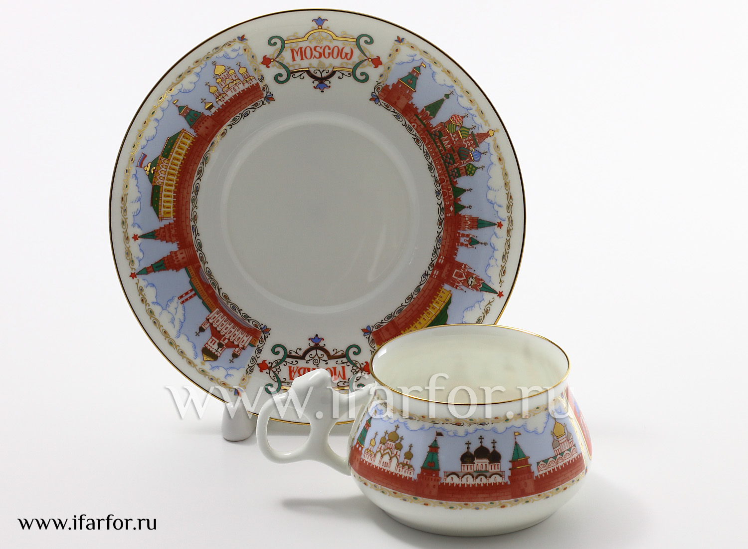 Чашка с блюдцем кофейная «Московский Кремль» 1/2