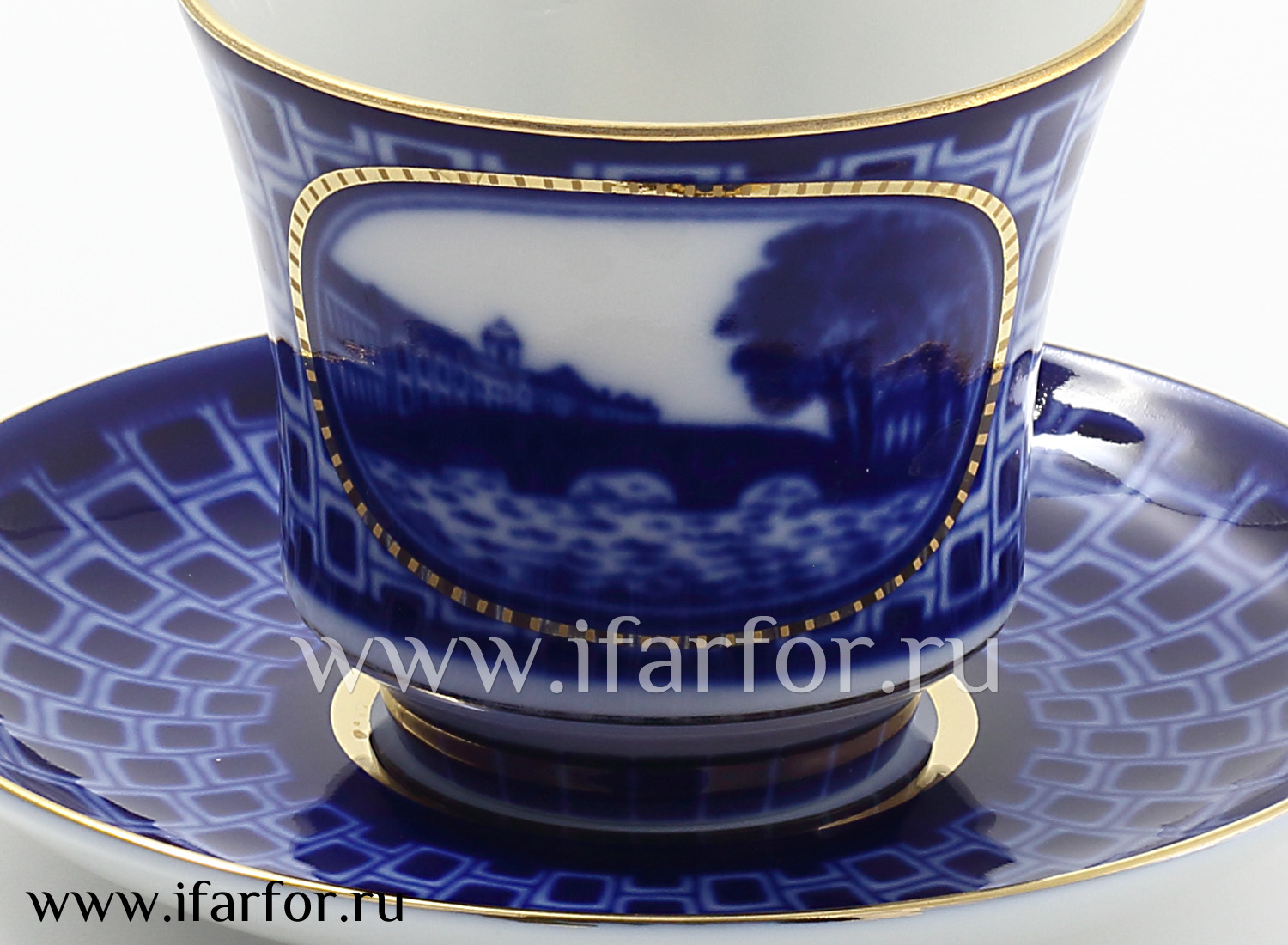 Чашка с блюдцем чайная «Прачечный мостик» 1/2