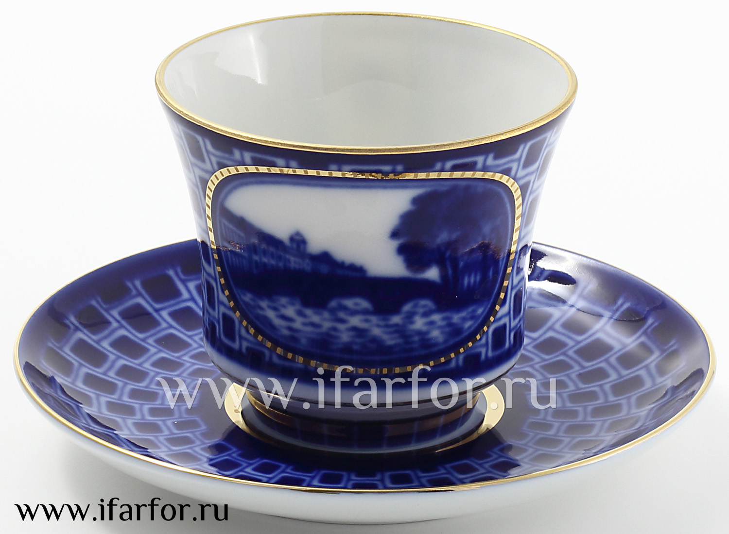 Чашка с блюдцем чайная «Прачечный мостик» 1/2