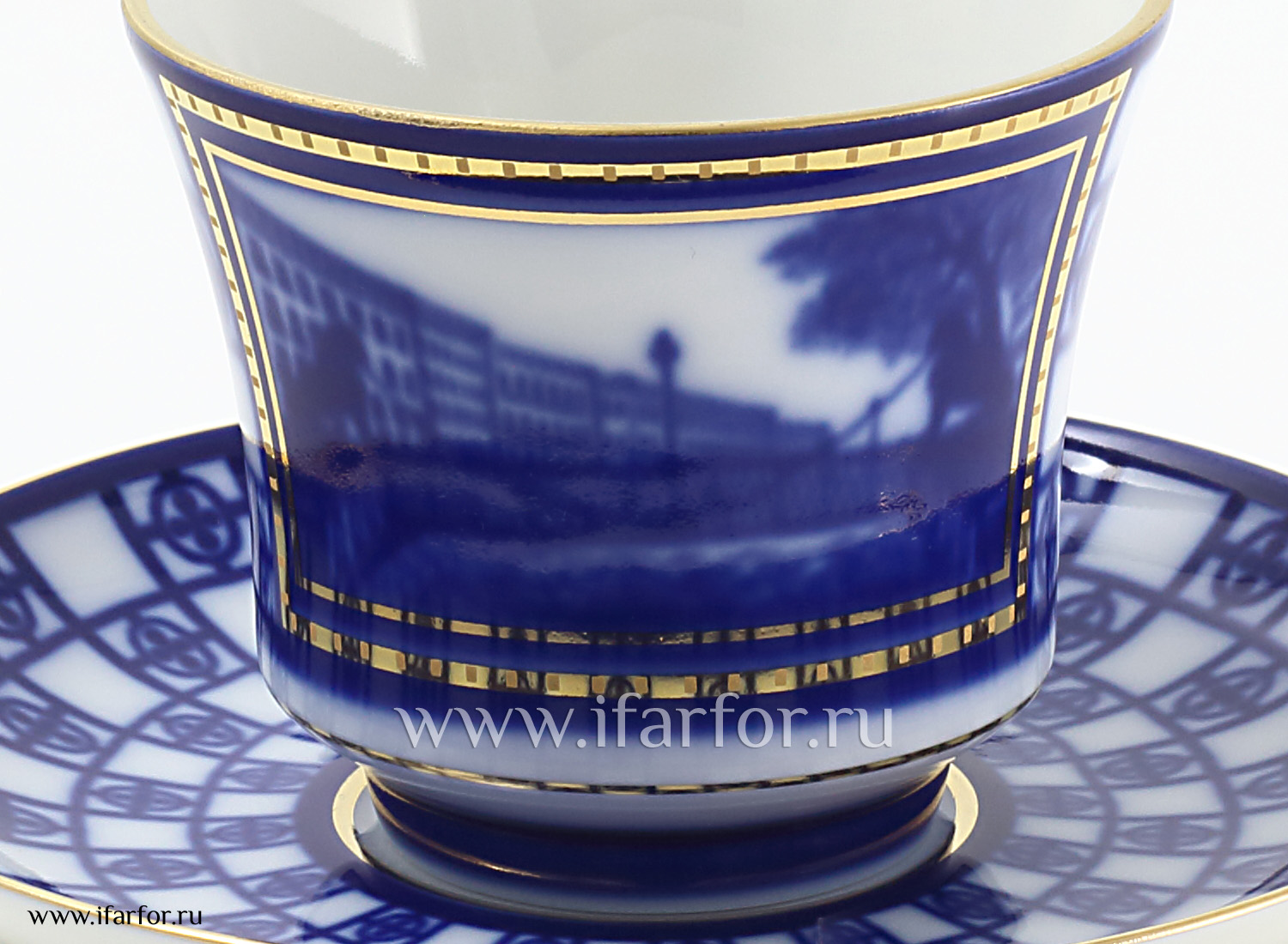 Чашка с блюдцем чайная «Львиный мостик» 1/2