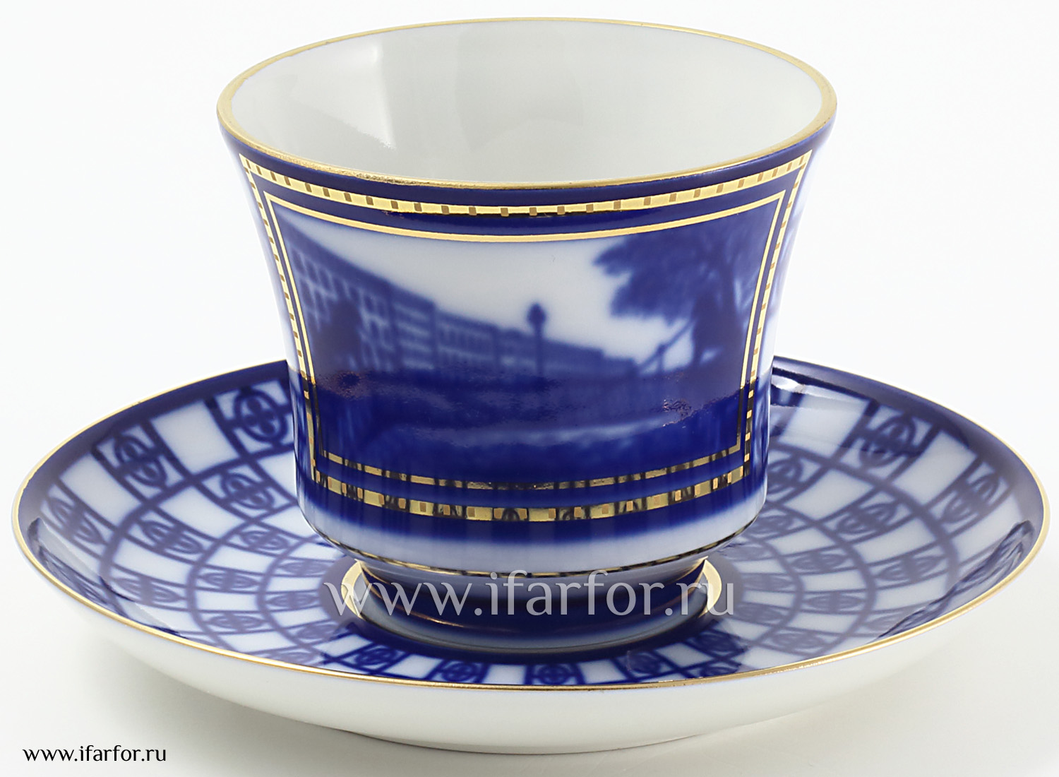 Чашка с блюдцем чайная «Львиный мостик» 1/2