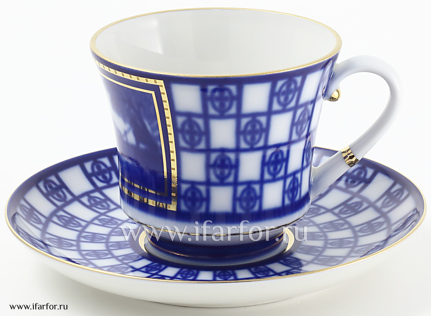 Чашка с блюдцем чайная «Львиный мостик» 1/2