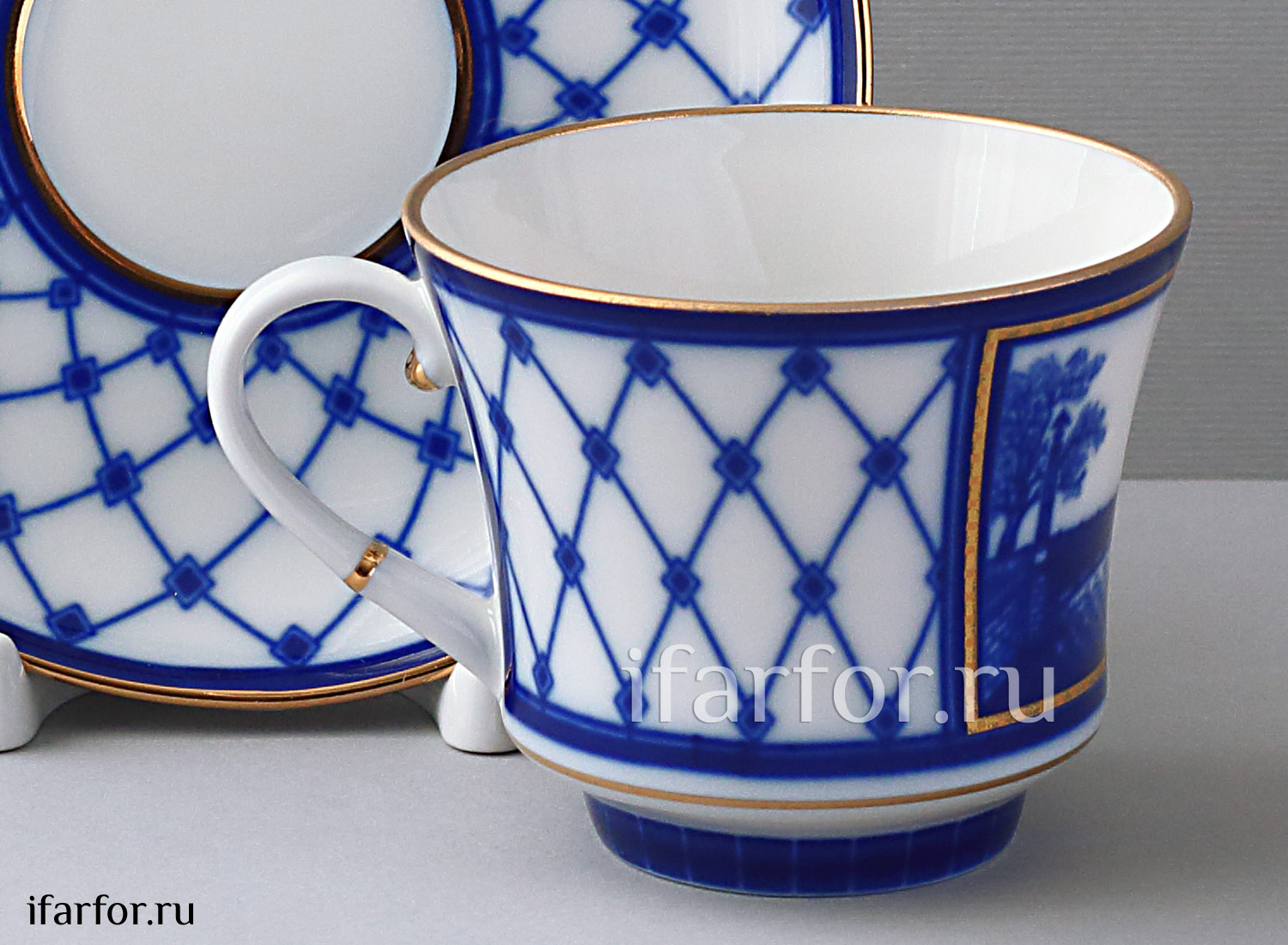 Чашка с блюдцем чайная «Мост Пестеля» 1/2