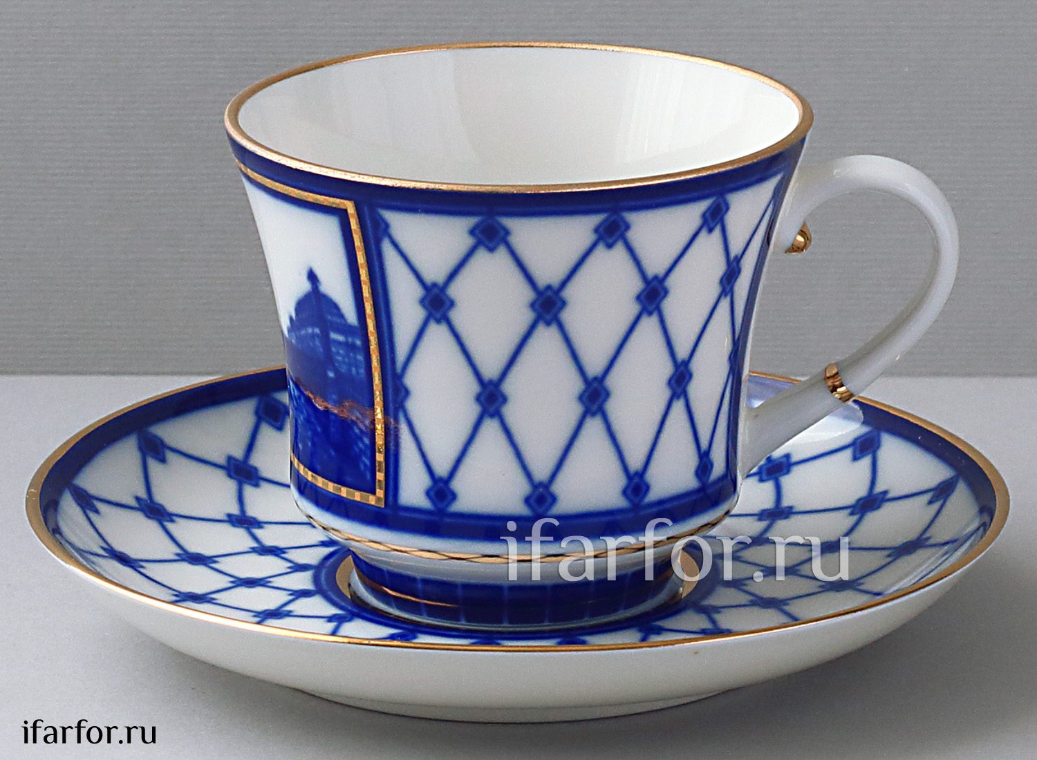 Чашка с блюдцем чайная «Мост Пестеля» 1/2