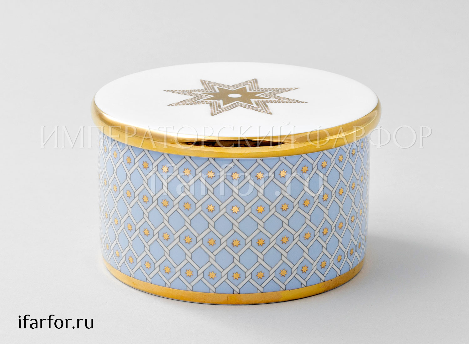 Шкатулка в подарочной коробке «Азур» Форма: Идиллия. Толстостенный костяной фарфор. 130 x 80 мм.