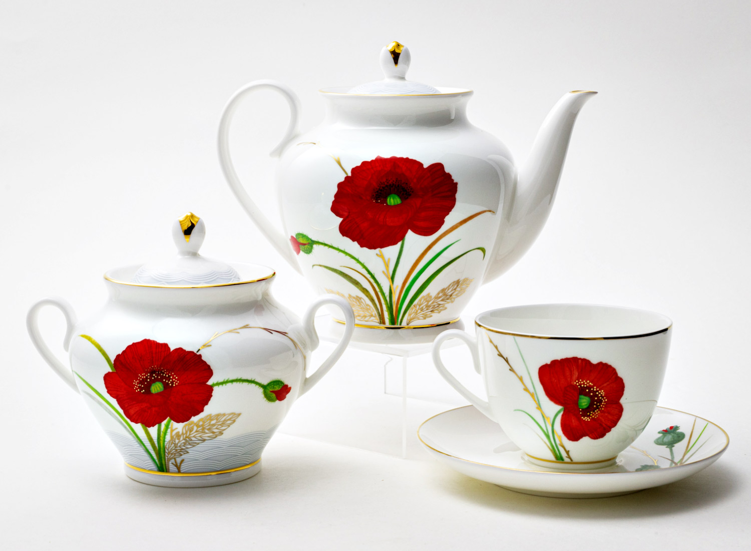 Сервиз чайный «Маки» 6/14