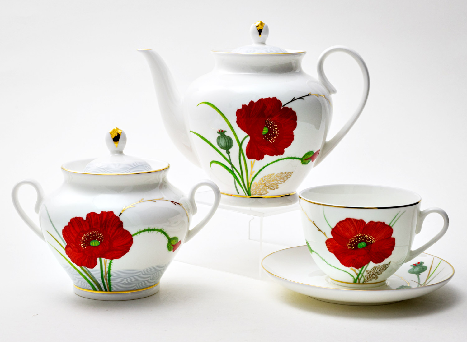 Сервиз чайный «Маки» 6/14