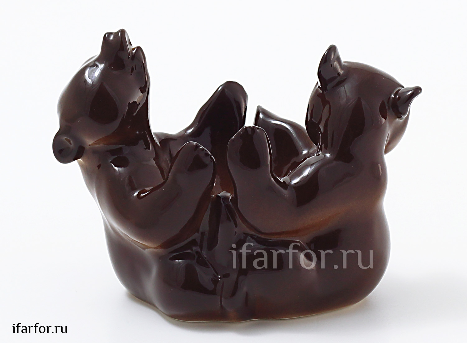 Скульптура «Мишки (подставка)» Форма: Мишки (подставка). Мягкий фарфор. 80 мм.