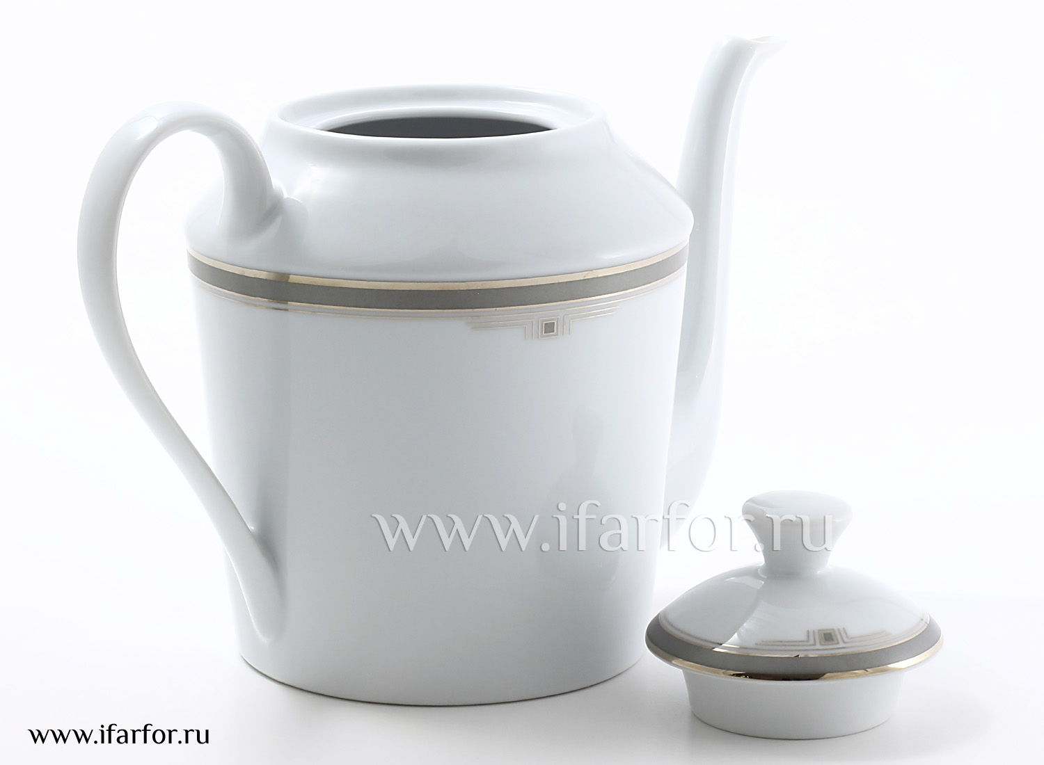 Кофейник «ART DECO PLATINIUM» Форма: Provence. Твердый фарфор. 1100 мл.