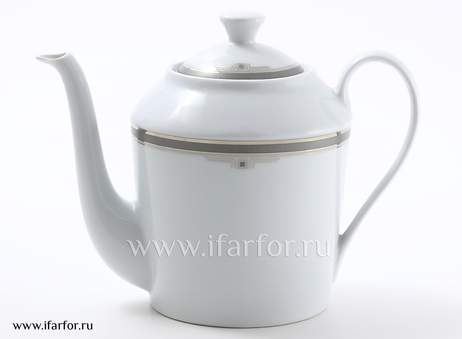 Кофейник «ART DECO PLATINIUM» Форма: Provence. Твердый фарфор. 1100 мл.