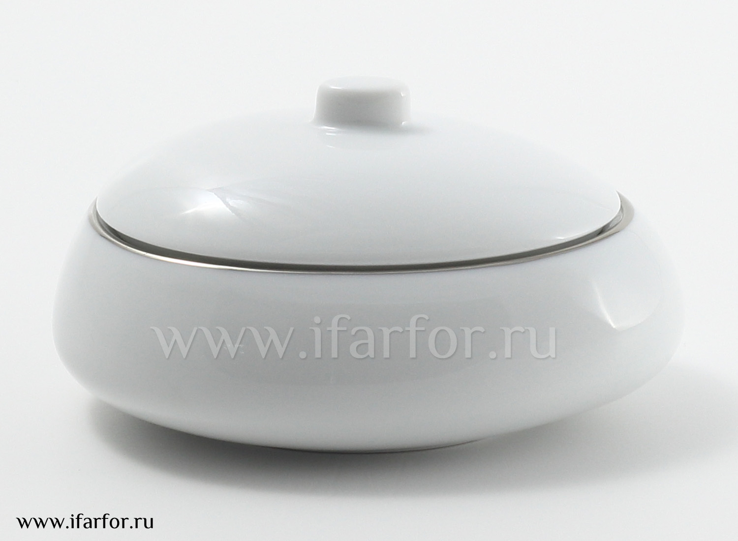 Сахарница «Bord Platine Brillant 3176» Форма: Epure. Твердый фарфор. 140 мм.