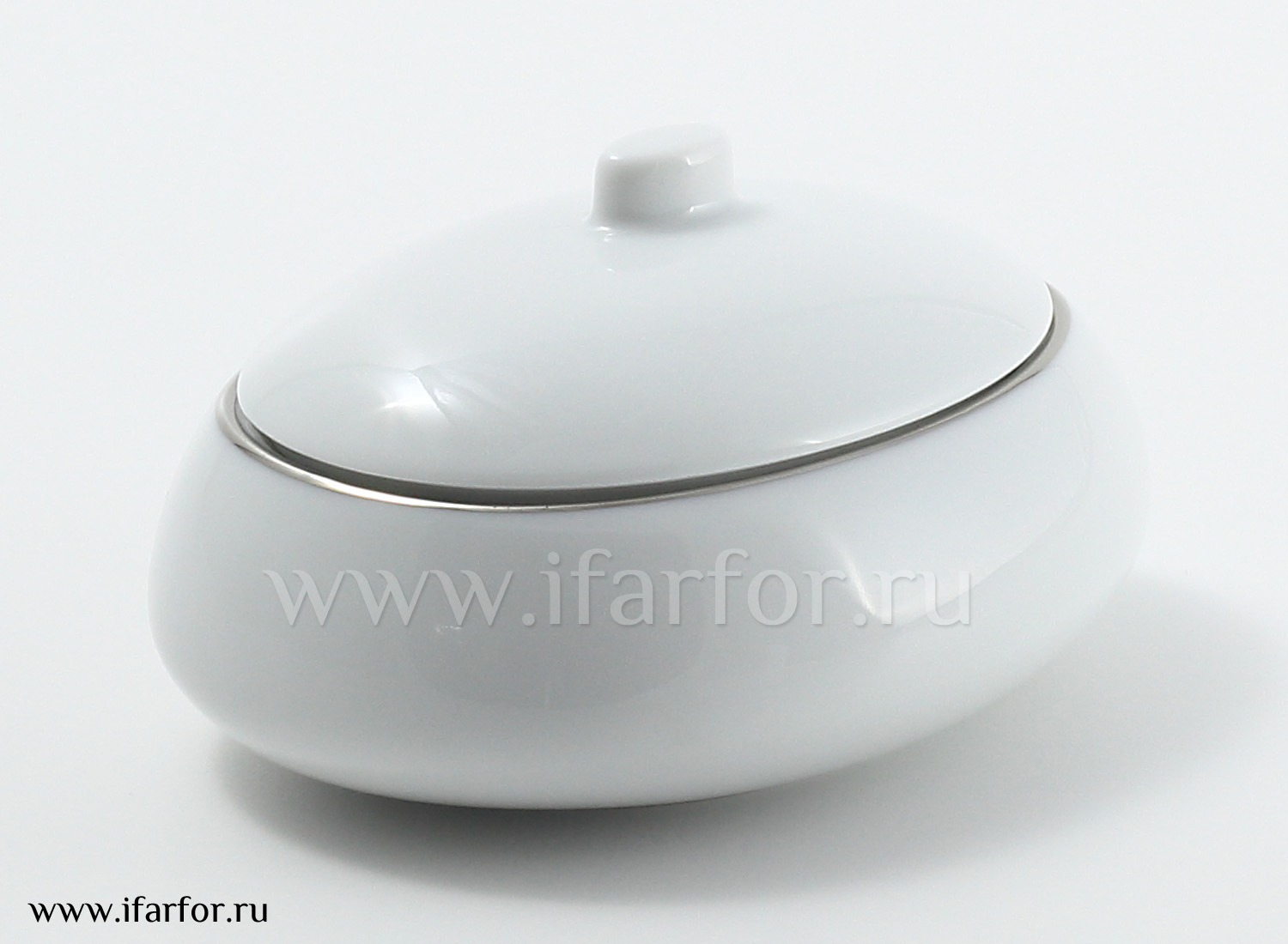 Сахарница «Bord Platine Brillant 3176» Форма: Epure. Твердый фарфор. 140 мм.