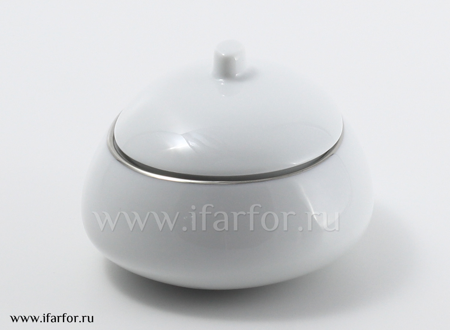 Сахарница «Bord Platine Brillant 3176» Форма: Epure. Твердый фарфор. 140 мм.