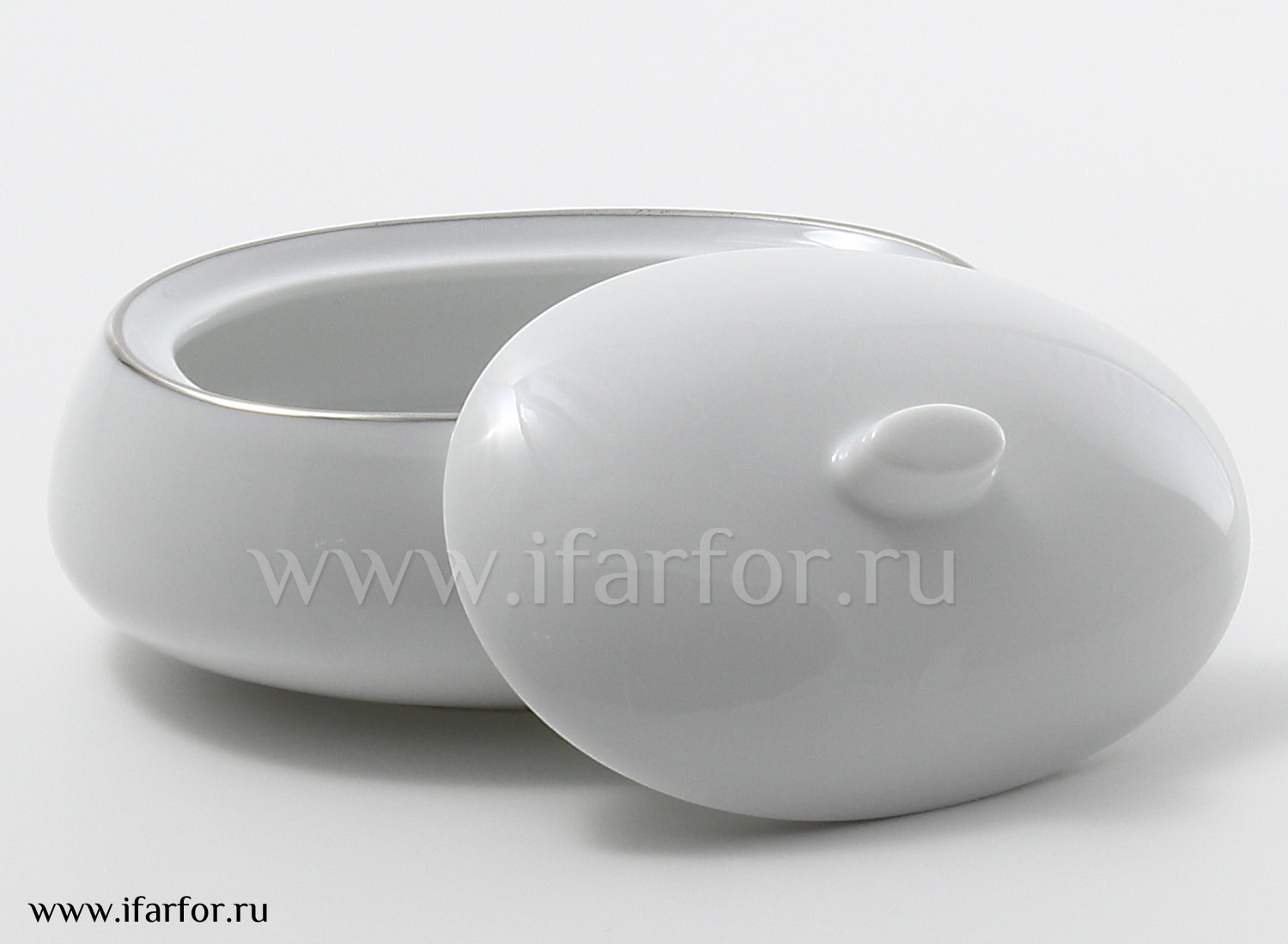 Сахарница «Bord Platine Brillant 3176» Форма: Epure. Твердый фарфор. 140 мм.