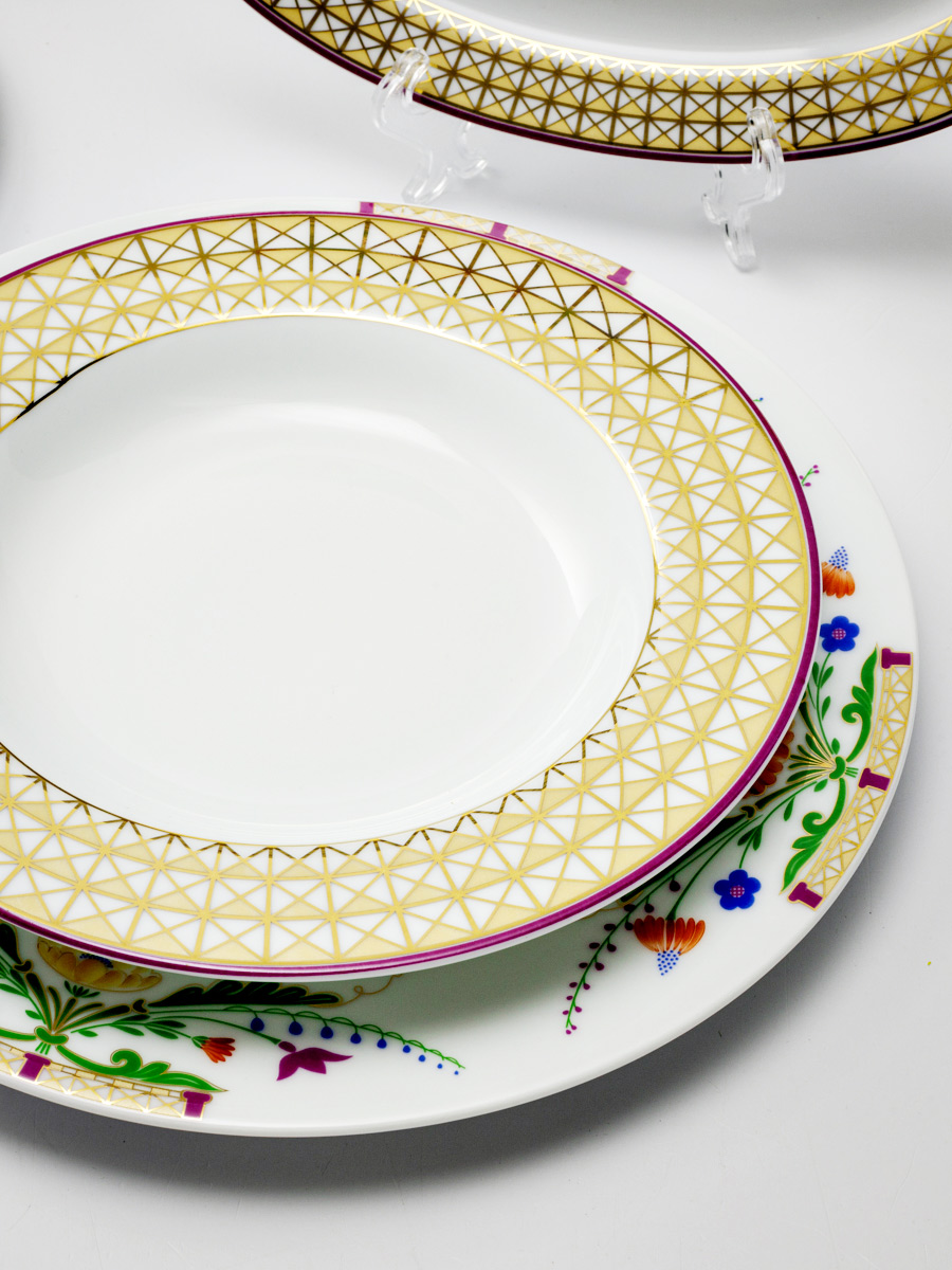 Сервиз столовый «Замоскворечье 2» 6/21 Форма: Европейская. Твердый фарфор