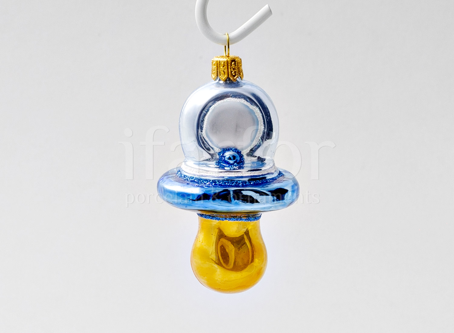 Елочная игрушка «Детская соска голубая»