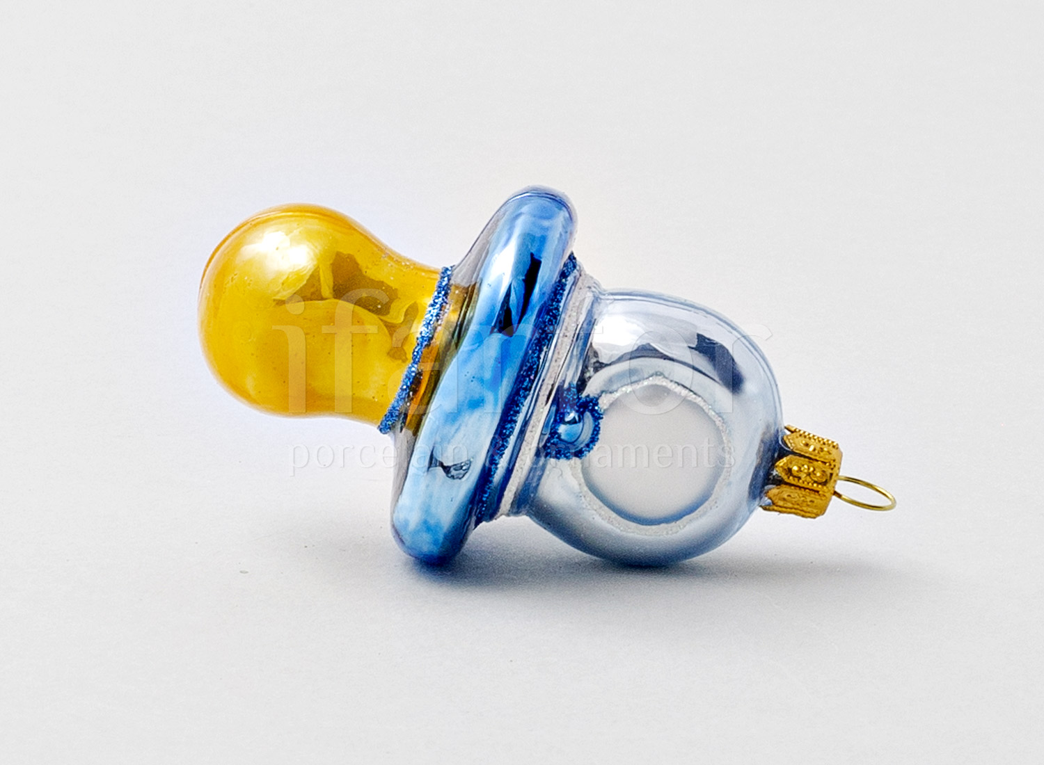 Елочная игрушка «Детская соска голубая»