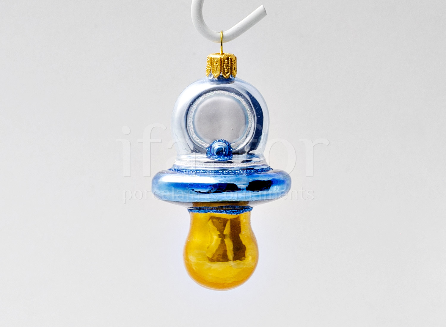 Елочная игрушка «Детская соска голубая»