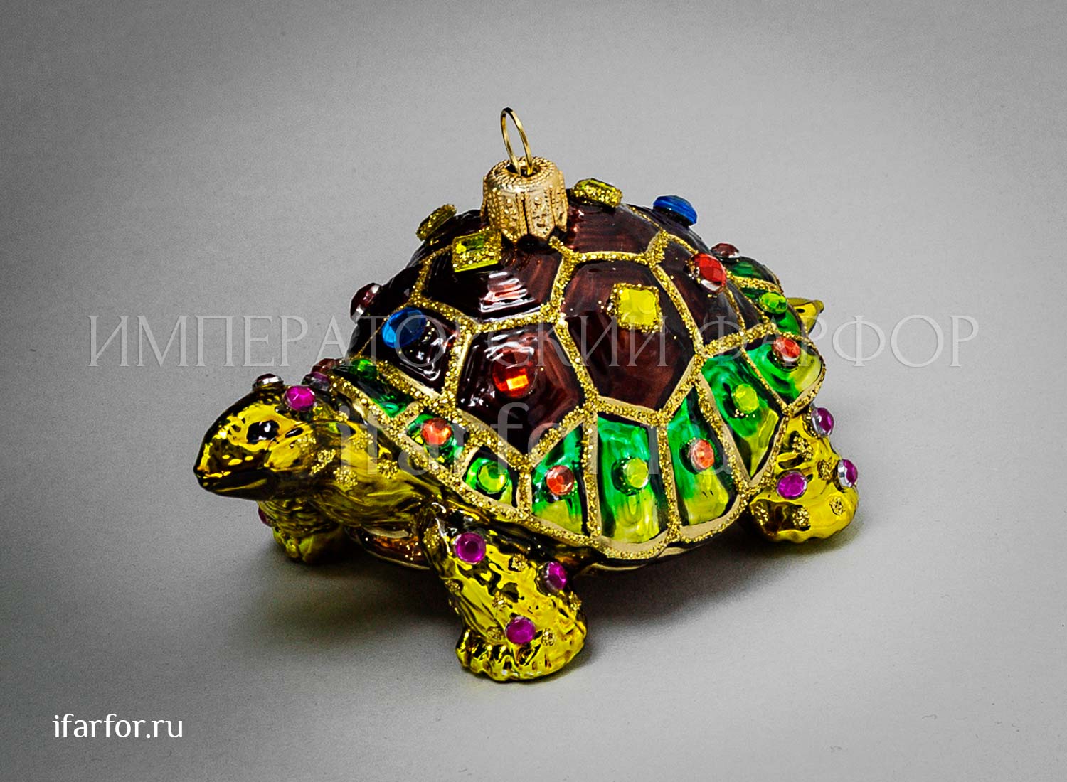 Елочная игрушка «Ювелирная черепаха»