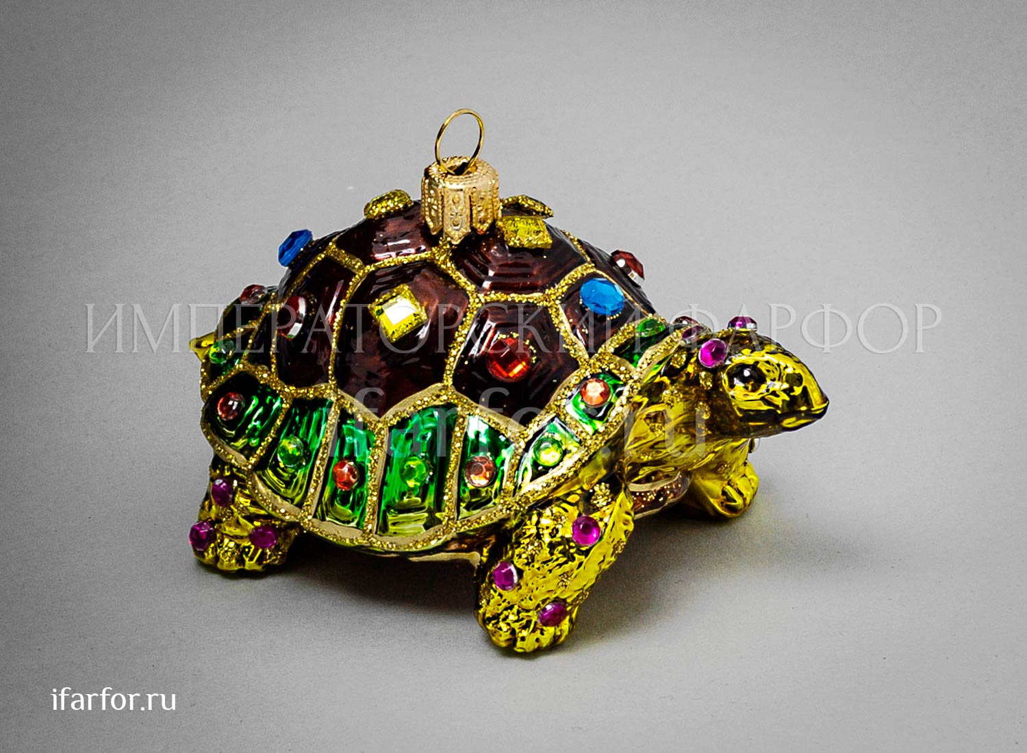 Елочная игрушка «Ювелирная черепаха»