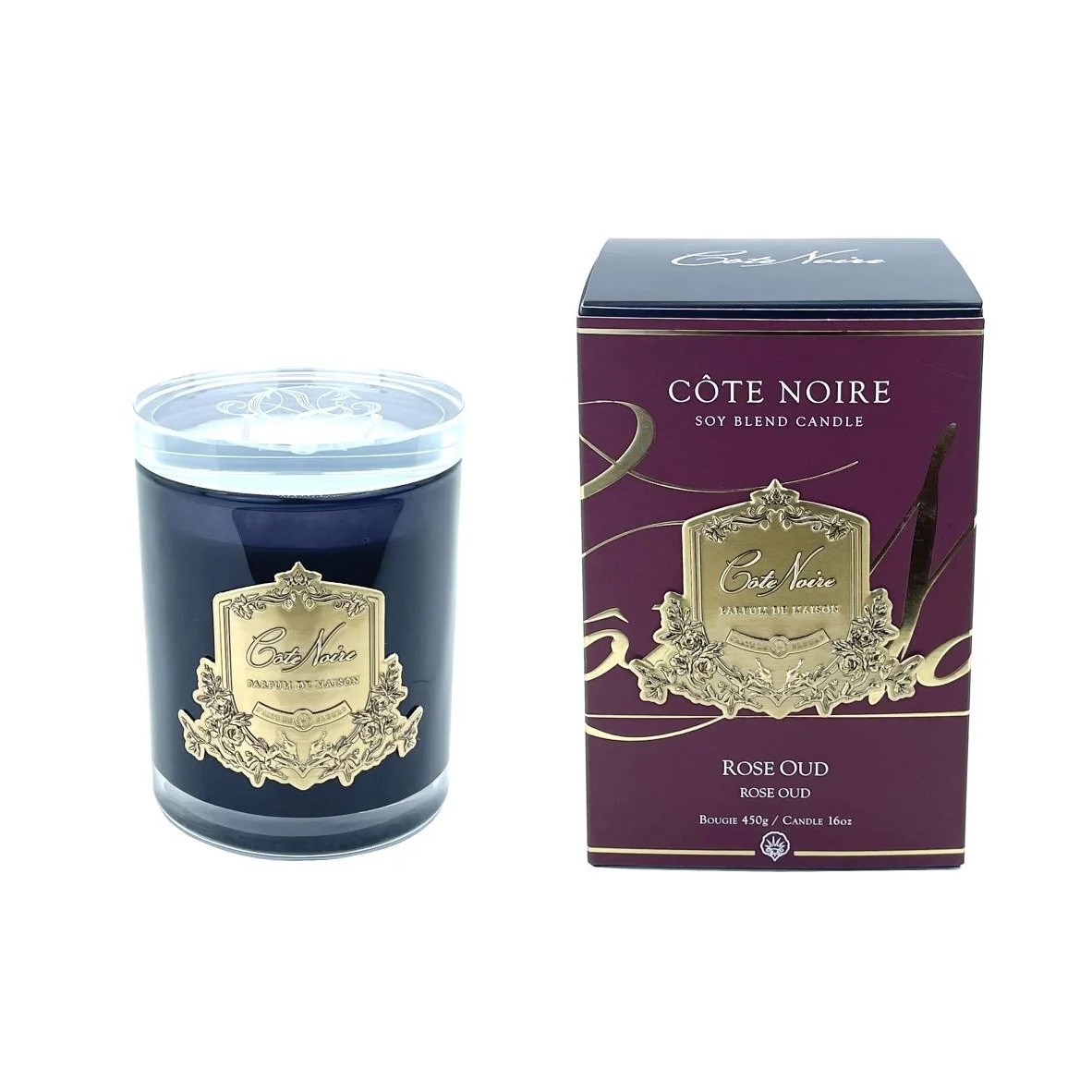 Свеча ароматическая «Rose Oud» Форма: Rose Oud. Хрусталь. 95 x 150 мм.