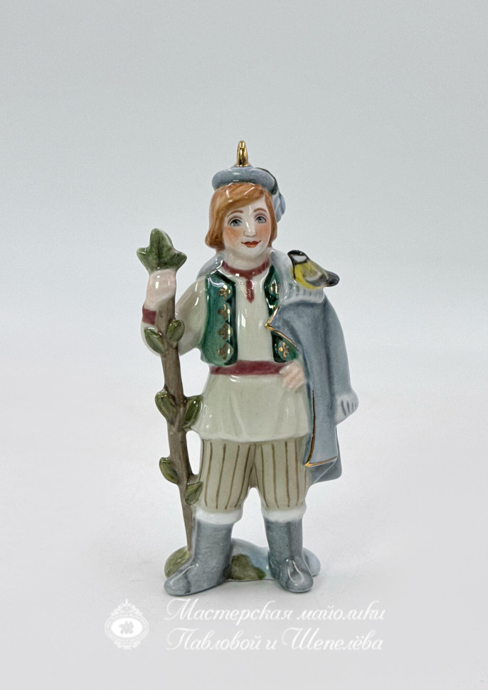 Елочная игрушка «Двенадцать месяцев. Апрель» Фарфор. 54 x 115 мм.