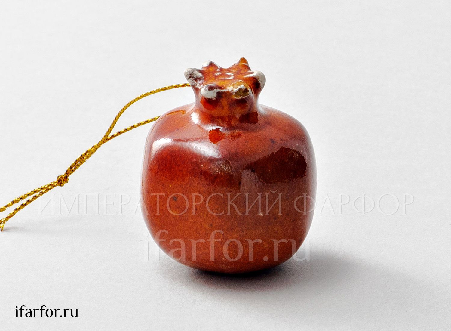 Елочная игрушка второй сорт «Гранат мини» Форма: Гранат мини. Майолика. 45 x 45 мм.
