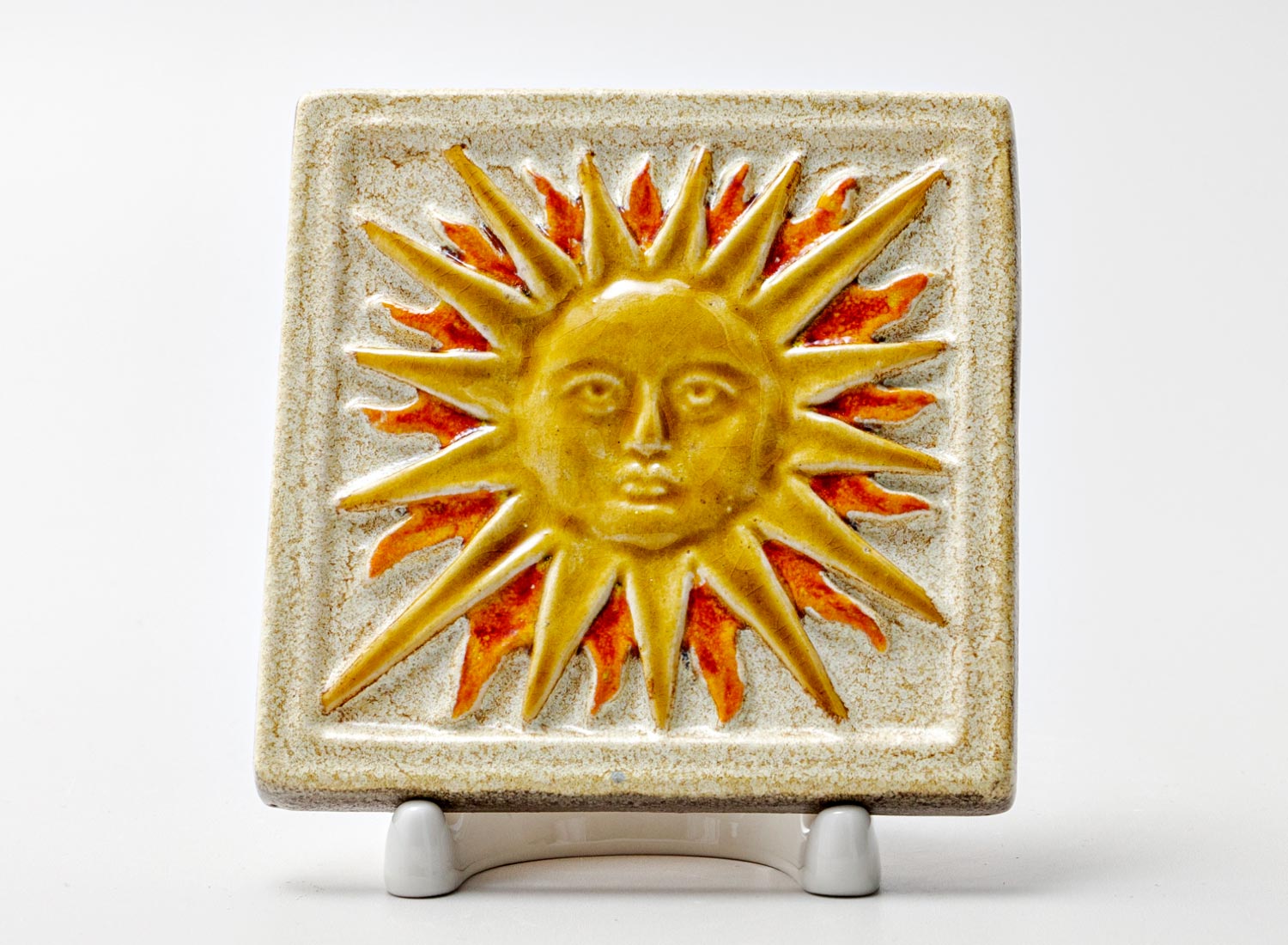 Изразец малый «Солнце 2 золотистый»