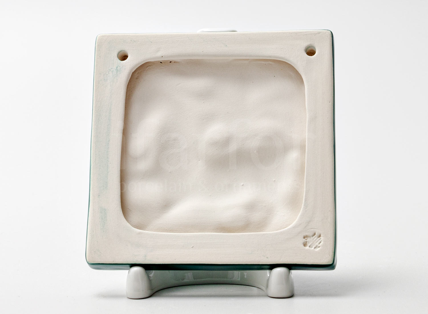 Изразец малый «Единорог 3 бирюзовый»