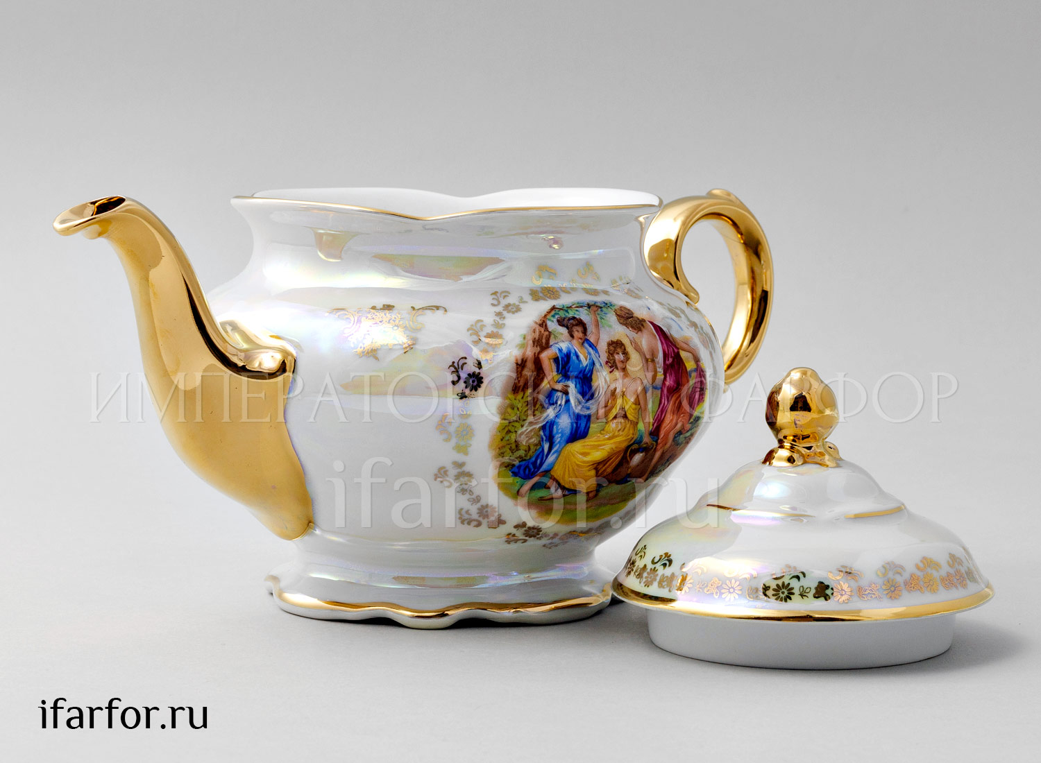 Чайник заварочный «Мадонна Перламутр» Форма: Фредерика Carlsbad. Фарфор. 1200 мл.