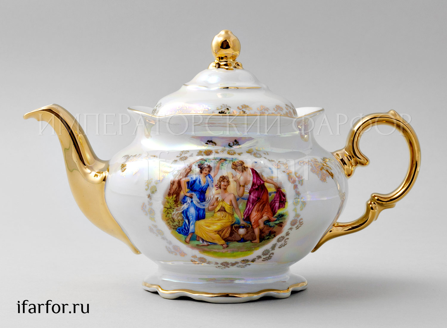 Чайник заварочный «Мадонна Перламутр» Форма: Фредерика Carlsbad. Фарфор. 1200 мл.