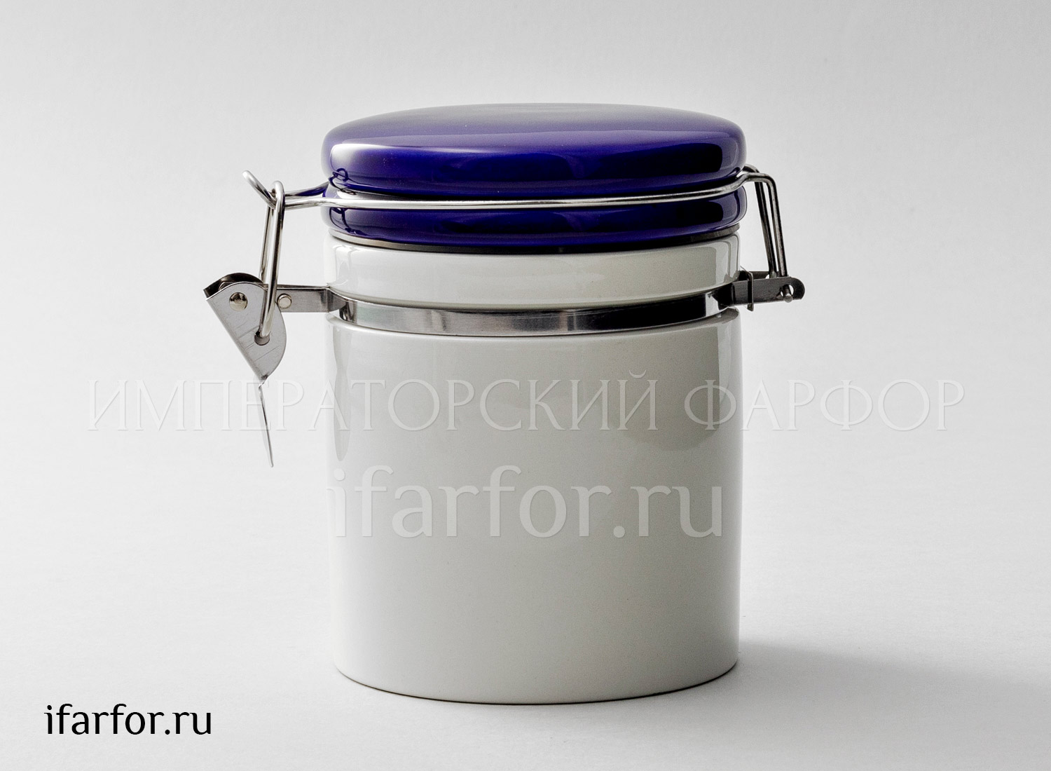 Банка для сыпучих продуктов «Гуси» Форма: Royal Classics. Керамика. 96 x 120 мм.