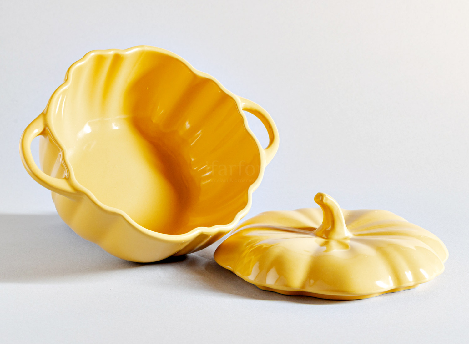 Форма для запекания с крышкой «Pumpkin желтая» Форма: Repast. Керамика