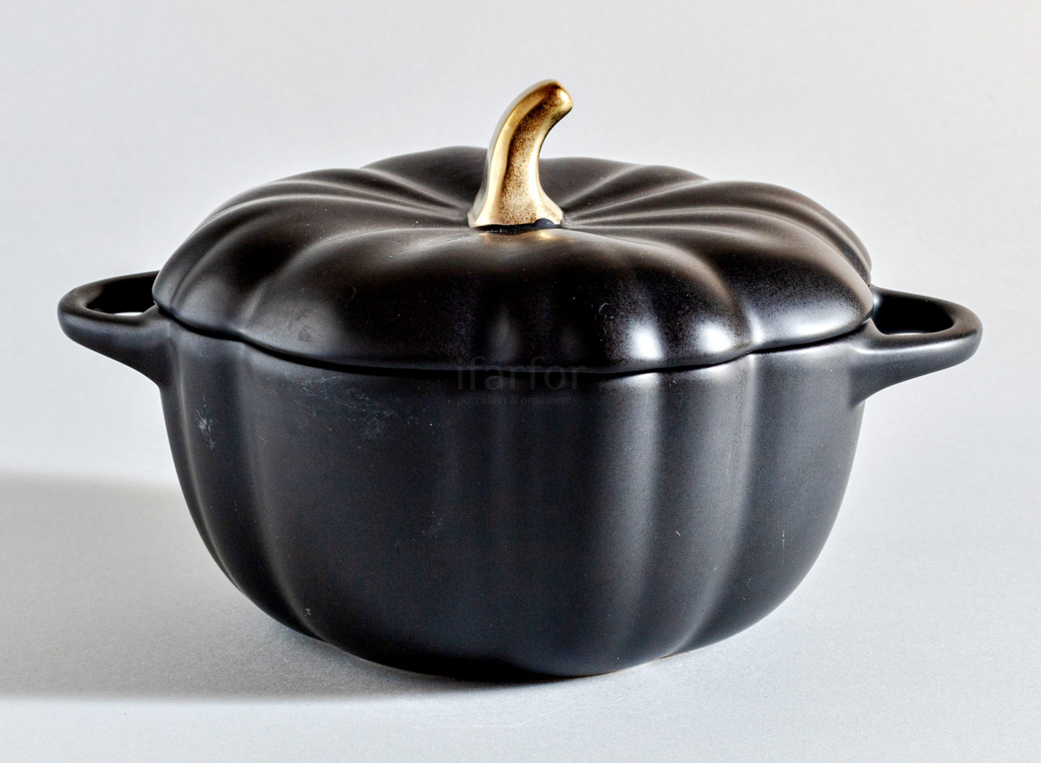 Форма для запекания с крышкой «Pumpkin черная» Форма: Repast. Керамика