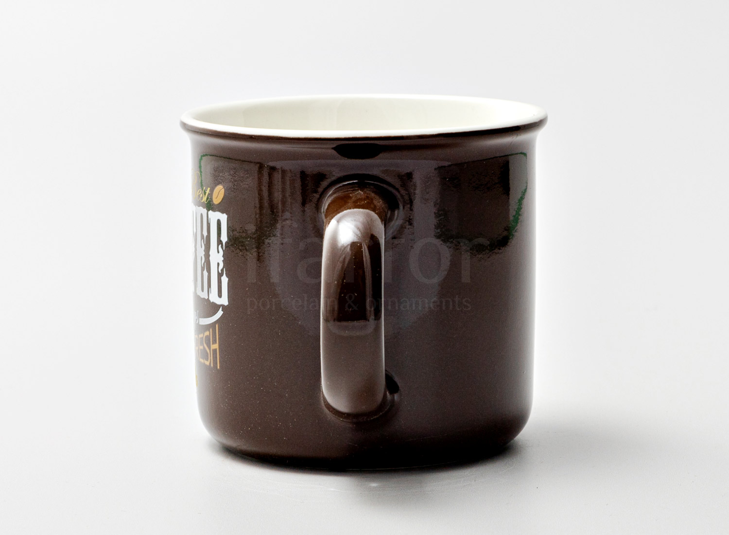 Кружка «The best coffee always hot and fresh (шоколад)» Форма: Royal Classics. Керамика. 440 мл.