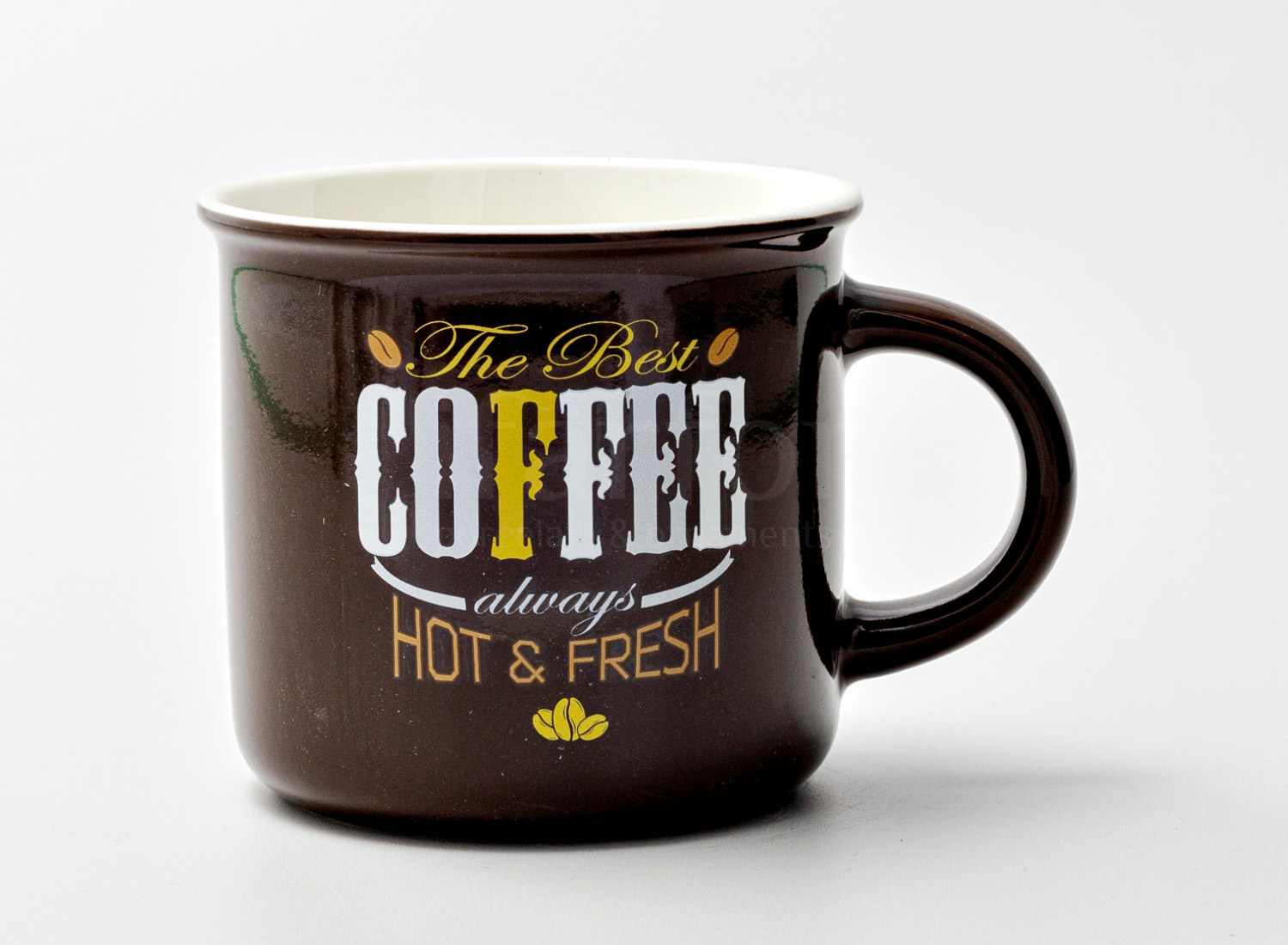 Кружка «The best coffee always hot and fresh (шоколад)» Форма: Royal Classics. Керамика. 440 мл.